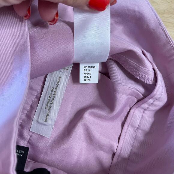 Ann Taylor pants chinos slacks women's 8 violet pink purple deep cuffs - Picture 9 of 14